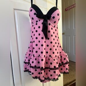 Pink Polka Dot Babydoll Bathing Suit 👙 NWT!